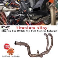 Titanium Alloy Slip On For Duke790 DUKE 790 Modifed Escape Motorcycle Full System Exhaust Front Middle Link Pipe
