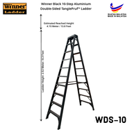 Winner Black Ladder 7/8/10 Step Double Sided Aluminium Ladder
