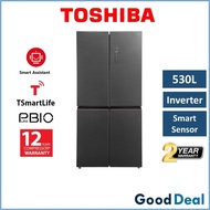 Toshiba GR-RF531WI-PMY(60E) 530L / Khind RFM580A 580L Inverter Multi Door Refrigerator Peti Sejuk Fr