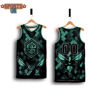 QR SPORTS BUZZ CITY HONETS AQUA BEE BASKETBALL JERSEY