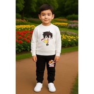 MERAH Children's Suit Merdeka Ceria Sweater and Jogger Independence Day 80 Suit 17 August Red and Wh