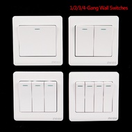 Italianculture Wall Switch 1/2/3/4 Gang 1Way Button Wall Light Switch On / Off Push Button