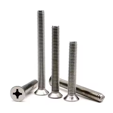 Lengthened M2 M2.5 M3 M3.5 M4 M5 M6 M8 3-100mm Cross Phillips Flat Countersunk Head Screw Bolt A2-70