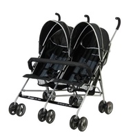 Dream On Me Double Twin Stroller， Black