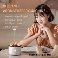 Xiaomi Ecological Mall Volcanic Flame Aroma Diffuser Essential Oil 360ml Portable Air Humidifier with Cute Smoke Ring Night Light Lamp Fragrance