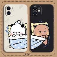 【现货】抢被子一二布布情侣手机壳苹果16PROMAX手机壳iPhone15卡通13透明Grab quilt one two cloth couple mobile phone shell Apple 