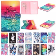 Coloured drawing flip leather Case Samsung Galaxy Tab A A6 7.0'' 2016 SM-T280 T285 Shockproof Card H