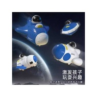 Children Press Inertial Space Toys Airplane Cartoon Fun Space Series Toys Shock-Resistant Rotating I