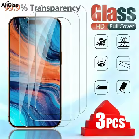 3Pcs Ultra Clear Screen Protector for iPhone 17 16 15 14 13 Pro Max 16 15 14 Plus 12 11 Pro Air XS X