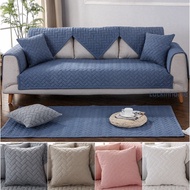 Luckinhome 1 2 3 4 Seater &amp; L Shape Combination Sofa Cover Cushion Washed Cotton Blue Grey Khaki