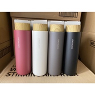 Bình giữ nhiệt LOCK&LOCK Flat Tumbler nắp kiểu gỗ 400mL - LHC4227 (INOX 316)