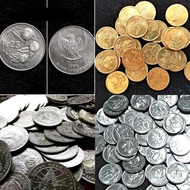 Uang Koin Kuno Asli 25 - 100 Rupiah