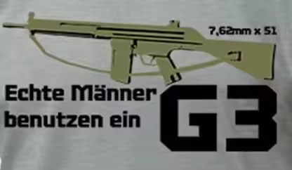 G3 Assault Rifle Bundeswehr SAS Rifle Weapon T Shirt. 100% Cotton Short Sleeve O-Neck Casual T-shirt