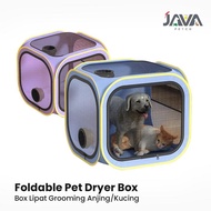 FOLDABLE PET DRYER BOX PENGERING BULU KUCING ANJING HEWAN PELIHARAAN PET DRYER BOX LIPAT GROOMING PO