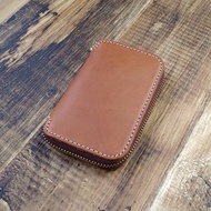 鑰匙扣 | 手工皮件 | 客製化禮物 | 植鞣革-拉鍊鑰匙包