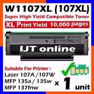 Compatible to HP W1107A 107A Cartridge for HP 107A 107W MFP 135a 135w 137fnw Black Laser Printer Ton