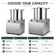 Commercial Food Chopper Blender 6L/10L 1100W Stainless Steel Meat Vegetable Grinder Food Processor 2