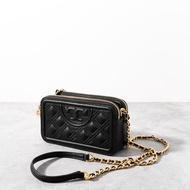 TORY BURCH Fleming double zip mini bag in Black