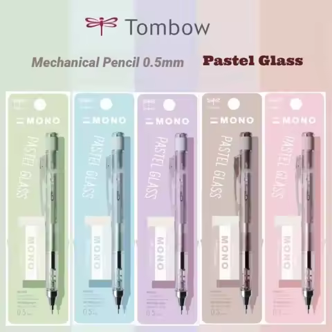 TOMBOW MONO Mechanical Pencil Eraser Set 0.5mm Pastel Glass Mineral Color Limit Edition Japanese Sta