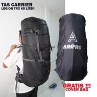 Tas Carrier Aimpro Legion 65 Liter Single Frame Aluminium - Coverbag