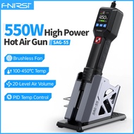 FNIRSI SAG-55 Micro Hot Air Gun 550W With Stand BGA Rework LCD Digital Hair Dryer Soldering Heat Gun