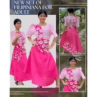 PINK COLORED KIMONA & SAYA TERNO FOR ADULT BUWAN NG WIKA/LINGGO NG WIKA
