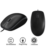 B100 Optical USB Mouse 800 DPI Resolution Wired Mouse