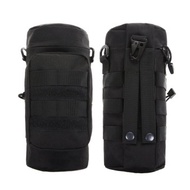 Militray Tactical Molle Zipper Water Bottle Hydration Pouch Bag(Black)