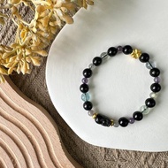 黃金系列金運石貔貅彈性手鍊