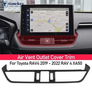 TIMEKEY 1Pc Car Central Control Air Conditioning Vent Outlet Trim Cover Interior Accessories Silver 