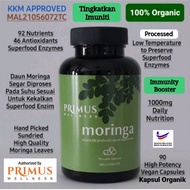 (KKM LULUS) 90 Kapsul Daun Moringa Primus Wellness Dengan Superfood Enzim Moringa Leaf Capsules With