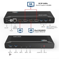 Wavlink USB C Docking Station พร้อมการจ่ายไฟการทำงานร่วมกับชั้นเรียนออนไลน์และออนไลน์การชาร์จ 60Wdua