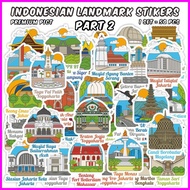 [1 pack] Indonesian Landmark Stickers 2 (Indonesian Travel Place Stickers 2) Suitable for souvenirs 