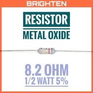 Metal Oxide Resistor 8.2 Ohm 8E2 8R2 1/2 Watt 5%