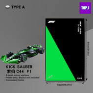 รูปภาพกรอบภาพโมเดลรถ F1 Formula C44 Sauber ของเล่นการ์ดบล็อก Double Eagle Click Wall Display Board M