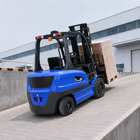 Sit Down Electric Forklift 2 Ton Battery Forklift For Indoor Warehouse Easy Operation Comfortable Dr