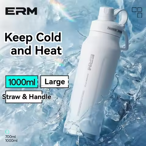Cycling Straw Cup Stainless Steel Water Bottle Fitness Keep Warm And Cold Tumble Vacuum Flask Car