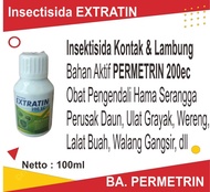 INSEKTISIDA EXTRATIN 100ml Bahan Aktif PERMETRIN 200EC 100ml insektisida kaper, ulat, semut, rayap, 