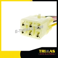 6 Pin Waterproof Motorcycle Female Socket Connector