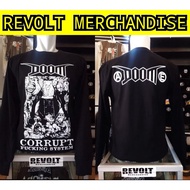 Doom long sleeve t-shirt (corrupt), punk band t-shirt, doom longslevee band, revolt merchandise t-sh