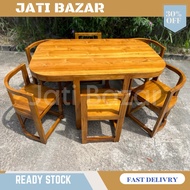 MEJA MAKAN KAYU JATI /DINNINING TABLE NEW Design