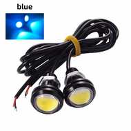 (ราคาต่อ 2 ชิ้น)ไฟติดรถยนต์ ขนาด  ไฟตาแมว LED 23mm 12V ขาวไอซ์บลูน้ำเงินเขียวชมพูแดงเหลือง 10W (1 คู