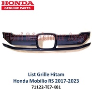 HITAM Lis Grill Black Upper Bumper Honda Mobilio RS 2017 2018 2019 2020 2021 2022 2023 2024 garnish garnis Black Grille Radiator original New original 71122TE7K81