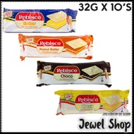 JM FG-0084 | JM Foods | Rebisco Sandwich Cream 10's / Pack  | Cream | Butter | Choco | Strawberry [J