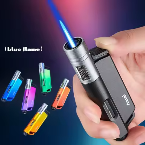 AOMAI New Super Large Firepower Lighter Gradient Metal Windproof Jet Flame Cigar Portable Refillable