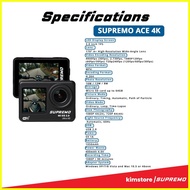 ◰ ☃ ¤ Supremo Ace 4K Dual Display Waterproof Action Camera