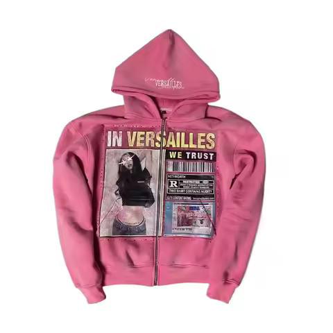 Retro Fashion Printed Pattern Hoodie Y2k Gothic Street Clothing Men and Women Loose Casual Sportswea