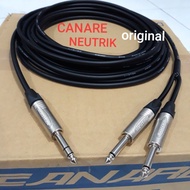 kabel Canare (Japan) 3 m jack Neutrik akai TRS 6,5 mm to 2 akai mono