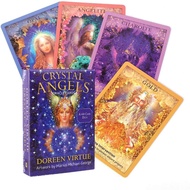 ไพ่ 44 ใบ Crystal Angel Oracle Tarot Cards เกมไพ่เกมกระดานครอบครัว Divination Oracle Tarot Cards สำหรับผู้เริ่มต้นและผู้อ่านที่เชี่ยวชาญ