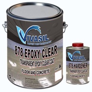 1 and 5 litre Epoxy Clear Coat 878-Final finishing coat for epoxy flooring,excellent adhesion on floor,high gloss works as protection layer to floor and make coating more lasting and durable-solvent base finishing layer